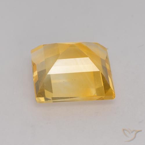 Citrine Gemstone in 9 x 9 mm (calibrated) Size for Sale, Citrine Stone in Gold Color