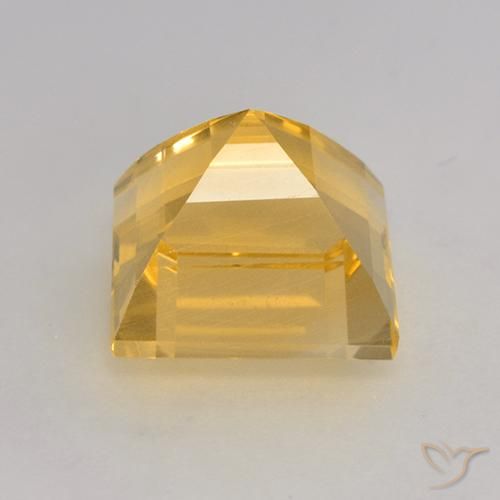 Citrine Gemstone in 9 x 9 mm (calibrated) Size for Sale, Citrine Stone in Medium Gold Color