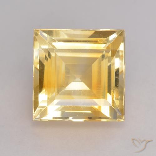 4.13ct Natural Golden Orange Citrine, Square, VS