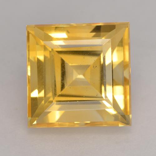 Medium Gold Citrine Gem - 3.7ct Square Facet (ID: 531238)