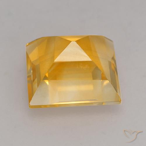 Citrine Gemstone in 8.7 x 8.3 mm Size for Sale, Citrine Stone in Medium Golden Color