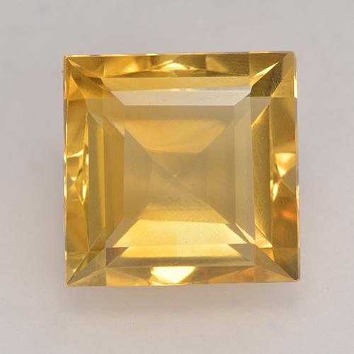 Medium Gold Citrine Gem - 3.4ct Square Facet (ID: 531240)