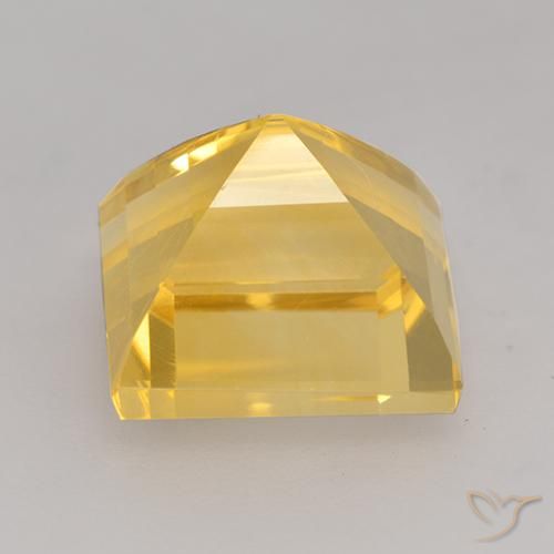 Citrine Gemstone in 9 x 9 mm (calibrated) Size for Sale, Citrine Stone in Medium Gold Color
