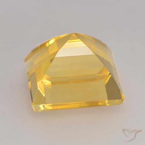 Citrine Gemstone in 9 x 9 mm (calibrated) Size for Sale, Citrine Stone in Bright Gold Color