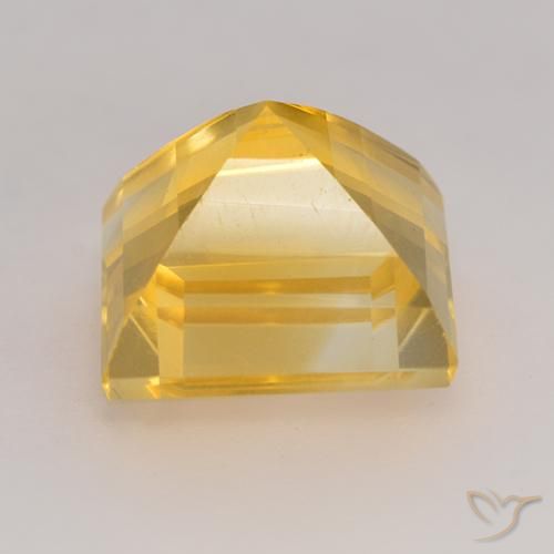 Citrine Gemstone in 9 x 9 mm (calibrated) Size for Sale, Citrine Stone in Bright Gold Color