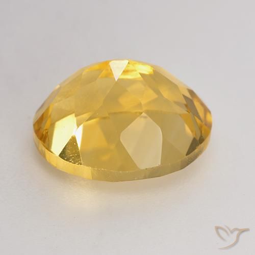 Citrine Gemstone in 11 x 9 mm (calibrated) Size for Sale, Citrine Stone in Medium Gold Color