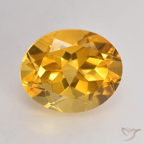 3.71ct Natural Golden Orange Citrine, Oval, VVS-VS