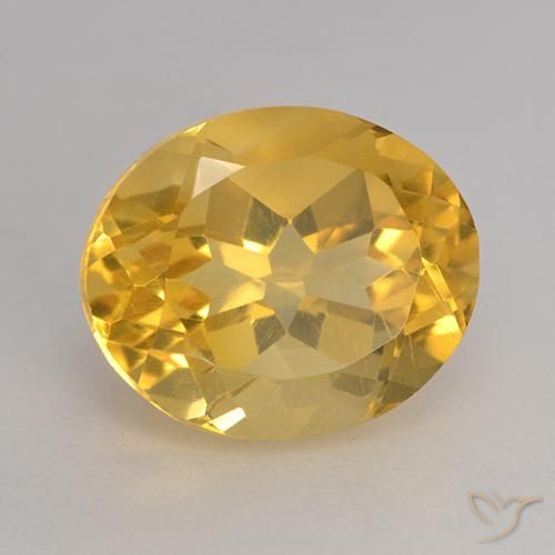 3.64ct Natural Golden Orange Citrine, Oval, VVS-VS