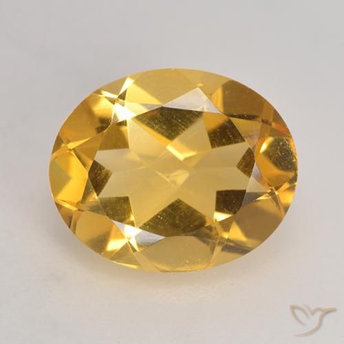 3.12ct Natural Deep Golden Orange Citrine, Oval, VVS-VS