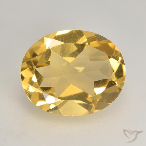 3.28ct Natural Golden Citrine, Oval, VVS-VS