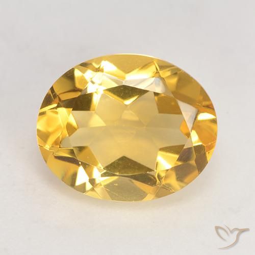 Golden Citrine Gem - 3ct Oval Facet (ID: 531873)