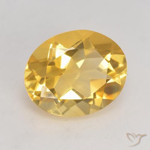 3.23 ct Golden Citrine Stone, Natural Citrine in Oval Facet Shape for Sale