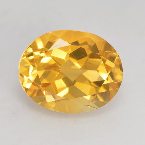 Золотой Цитрин Камень - 3.9ct Фасетный Овал (ID: 531876)