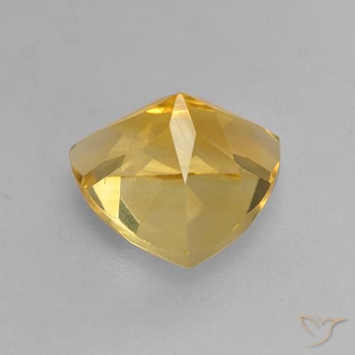 Citrine Gemstone in 9 x 9 mm (calibrated) Size for Sale, Citrine Stone in Medium Gold Color