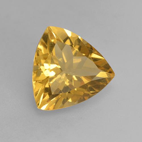 1.74 ct Golden Citrine Stone, Natural Citrine in Trillion Facet Shape for Sale