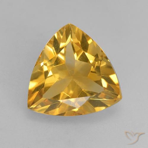 Golden Citrin Edelstein - 2.1ct Trillantschliff (ID: 531885)