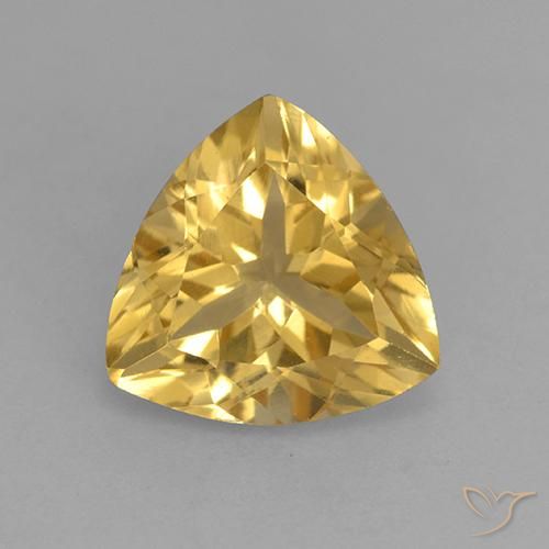 2.11ct Natural Golden Orange Citrine, Trillion, VVS-VS