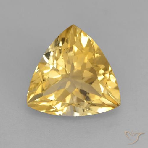 2.28ct Natural Gold Citrine, Trillion, VVS-VS