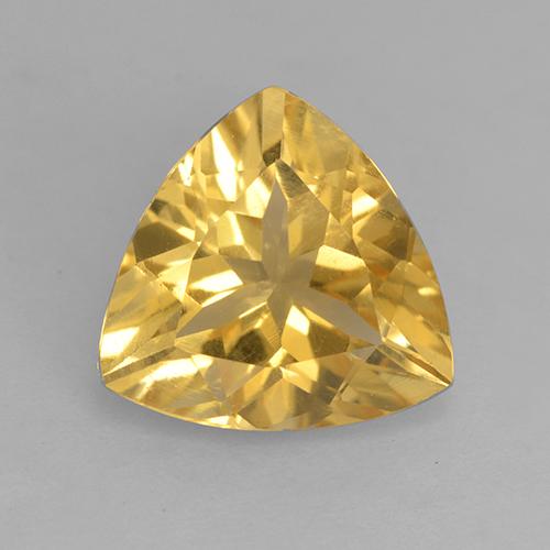 Medium Gold Citrino Gem - 2ct Sfaccettatura trilliant (ID: 531986)