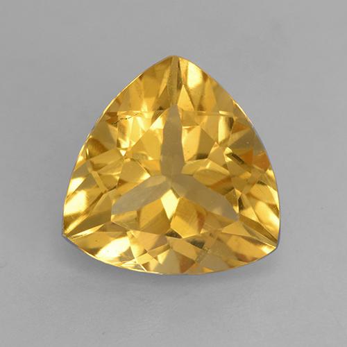 Doré profond Citrine gemme - 2.1ct Facette trillion (ID: 531989)