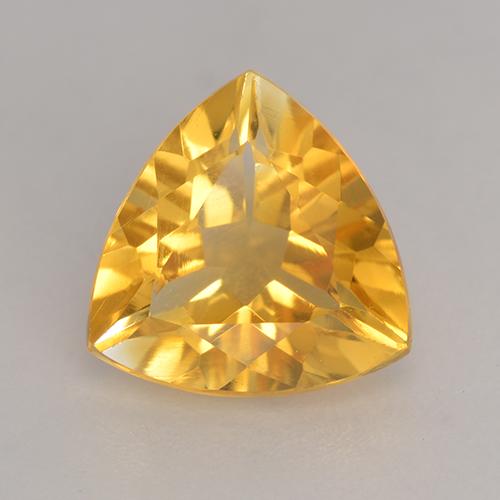 Medium Golden Citrine Gem - 2.1ct Trillion Facet (ID: 531991)