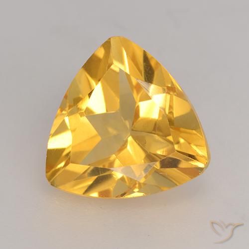 2.22ct Natural Medium Golden Citrine, Trillion, VVS-VS