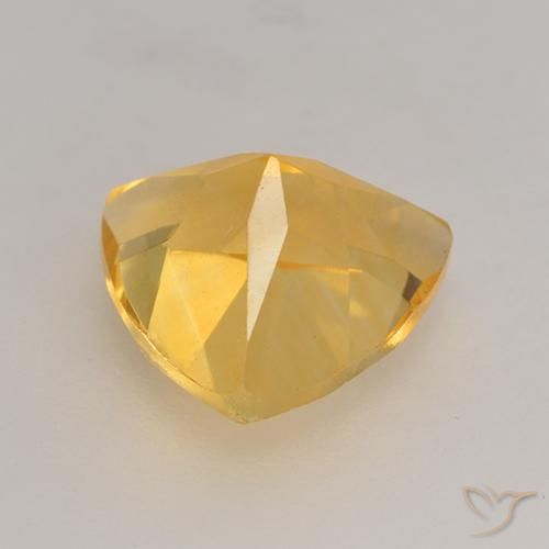 Citrine Gemstone in 9 x 9 mm (calibrated) Size for Sale, Citrine Stone in Medium Golden Color