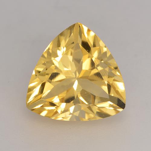 Medium Golden Цитрин Камень - 2.4ct Огранка Триллион Фасетная (ID: 531996)