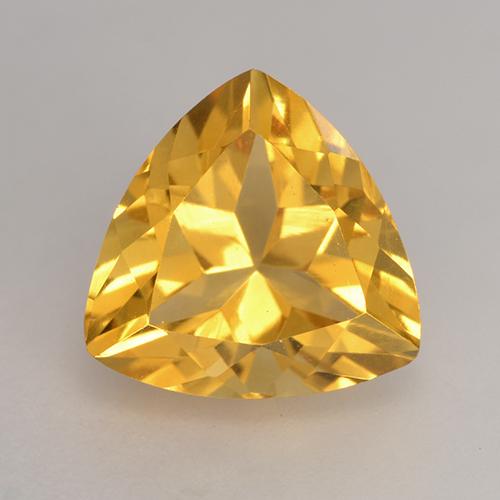 Medium Gold Цитрин Камень - 2.5ct Огранка Триллион Фасетная (ID: 531998)