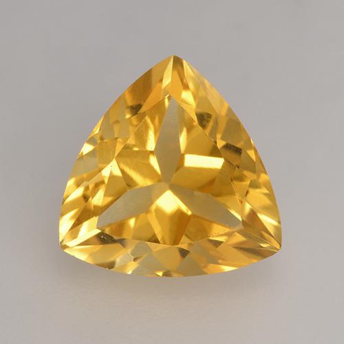 Medium Gold Цитрин Камень - 2.1ct Огранка Триллион Фасетная (ID: 532001)