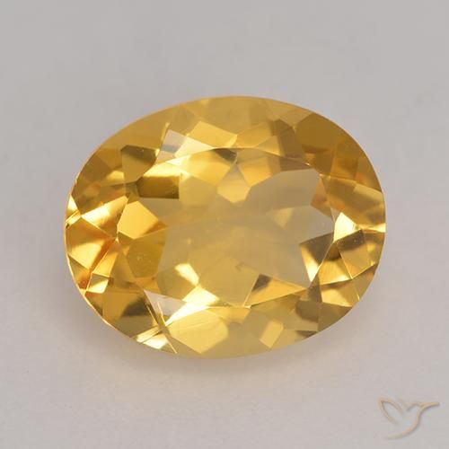3.17ct Natural Orange-Gold Citrine, Oval, VVS-VS