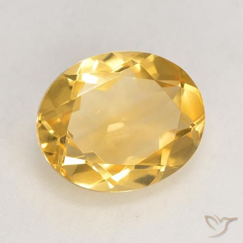 3.06 ct Golden Citrine Stone, Natural Citrine in Oval Facet Shape for Sale