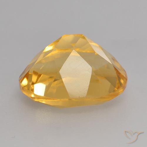 Citrine Gemstone in 11 x 9 mm (calibrated) Size for Sale, Citrine Stone in Medium-Light Orange-Gold Color