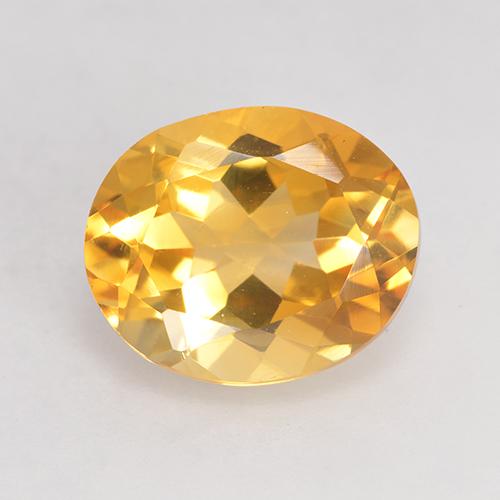 Deep Golden Orange Цитрин Камень - 3.6ct Фасетный Овал (ID: 532015)