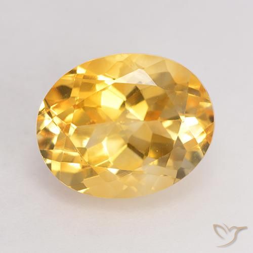 4.00ct Natural Medium Gold Citrine, Oval, VVS-VS