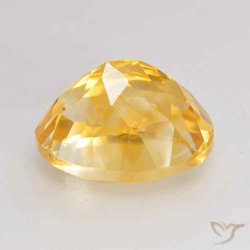 Citrine Gemstone in 11 x 9 mm (calibrated) Size for Sale, Citrine Stone in Medium Gold Color
