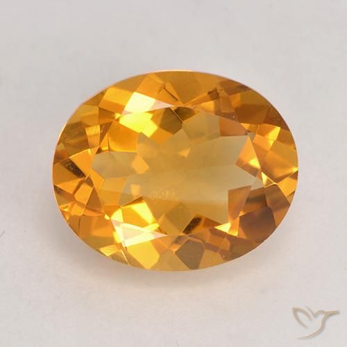 Golden Citrin Edelstein - 3.2ct Oval facettiert (ID: 532018)