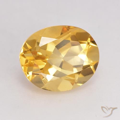 3.33 ct Golden Citrine Stone, Natural Citrine in Oval Facet Shape for Sale