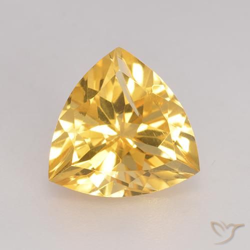 2.26ct Natural Medium Gold Citrine, Trillion, VS