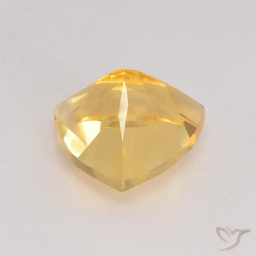 Citrine Gemstone in 9 x 9 mm (calibrated) Size for Sale, Citrine Stone in Medium Gold Color