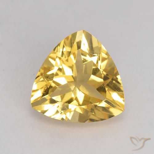 2.13ct Natural Medium Gold Citrine, Trillion, VS
