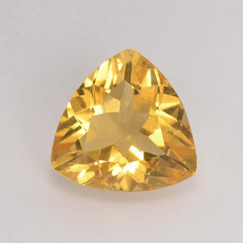 Medium-Dark Golden Citrine Gem - 1.9ct Trillion Facet (ID: 533384)