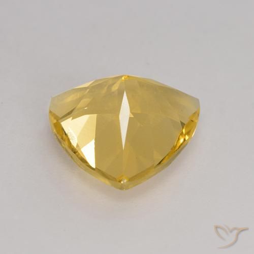Citrine Gemstone in 9 x 9 mm (calibrated) Size for Sale, Citrine Stone in Medium Gold Color