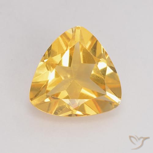 1.99ct Natural Medium Gold Citrine, Trillion, VS