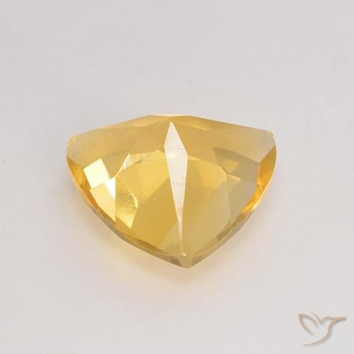 Citrine Gemstone in 9 x 9 mm (calibrated) Size for Sale, Citrine Stone in Medium Gold Color