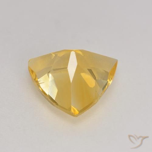 Citrine Gemstone in 9 x 9 mm (calibrated) Size for Sale, Citrine Stone in Medium Gold Color