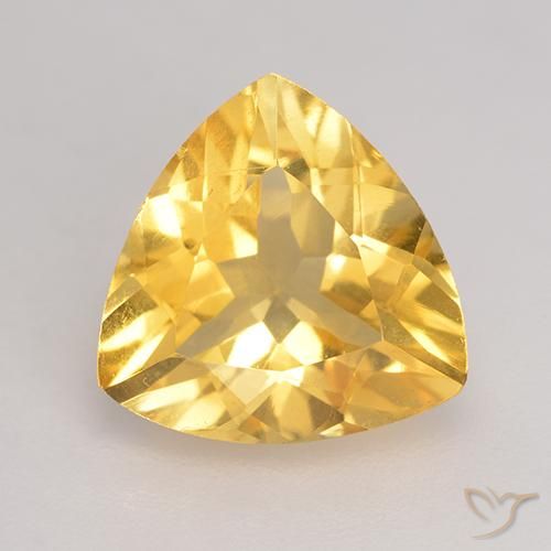 1.98ct Natural Golden Citrine, Trillion, VVS-VS