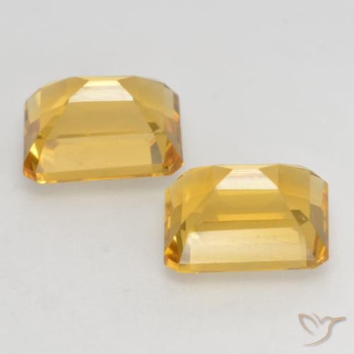 Citrine Gemstones in 8 x 6 mm (calibrated) Size for Sale, Citrine Stones in Bright Gold Color