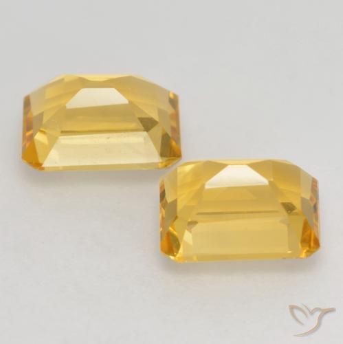 Citrine Gemstones in 8 x 6 mm (calibrated) Size for Sale, Citrine Stones in Bright Gold Color