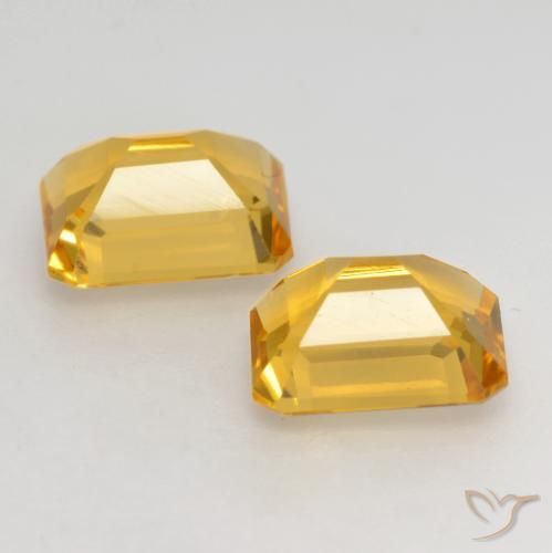 Citrine Gemstones in 8 x 6 mm (calibrated) Size for Sale, Citrine Stones in Deep Golden Orange Color